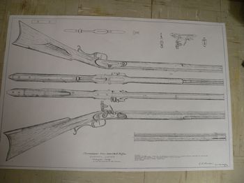 19950 - Zacharia Luster Tennessee rifle plan drawing - Books-Videos-Drawings