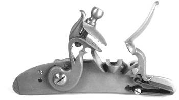 25100 - L&R Late English Flintlock With Double-Throat Hammer - Locks