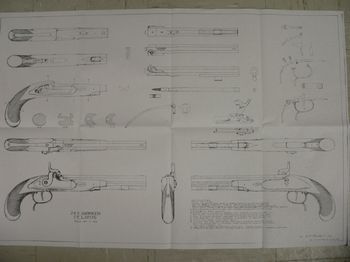 31420 - Hawken Pistol plan or drawing - Books-Videos-Drawings