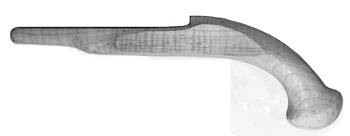34500 - CM4 Curly Maple English Georgian Pistol Stock - 