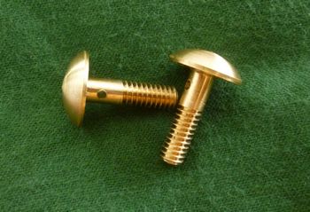 BUTTON-2-B- Sling button 3/4 smooth dome head in brass - Screws-Bolts&Swivels