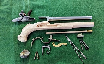 ELD-KIT-4B - Eliott Light Dragoon Pistol Kit CM4 Maple/Brass - EuropeanPistolKits