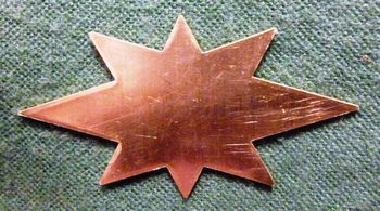 IN-HS4-B - Large brass star can be fit inside of oval ring  - Inlays