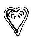 12020 - German silver tiny heart inlay - 