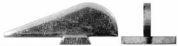 16535 - Thick, High Silver Front Sight Hawken style - Sights