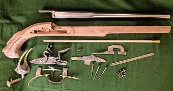 1731-KITWB - 15 French -Walnut - Brass - EuropeanPistolKits