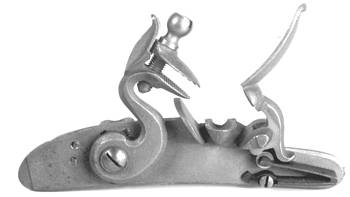 25080 - L&R Late English Flintlock With Gooseneck Hammer - Locks