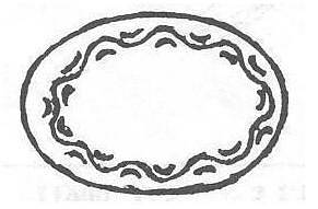 25830 - German Silver oval inlay - 