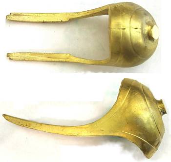 BC-245-B French Pistol ButtCap Brass - ButtCaps