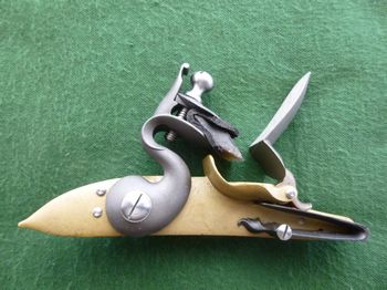 40040B - Chambers brass plated Queen Anne Lock - Locks