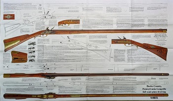 DG4-BUCK - Bucks County longrifle drawing  - Books-Videos-Drawings
