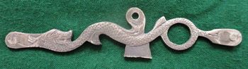 SP-TG1-GS Trade gun serpent sideplate in German silver - Sideplates